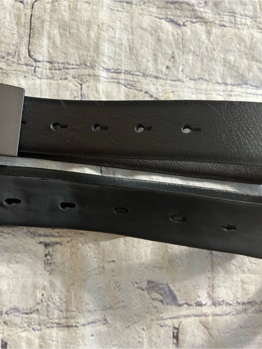 KENNETH COLE REVERSIBLE LEATHER AND BANANA REPUBLIC BLACK LEATHER BELTS SIZE 34